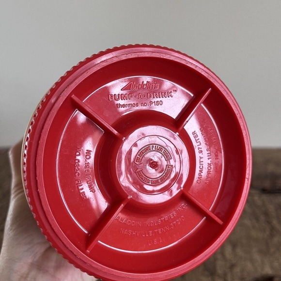Vintage Aladdin Thermos PUMP-A-DRINK Hot or Cold Dispenser 1 QT Retro 70s - Picture 7 of 14